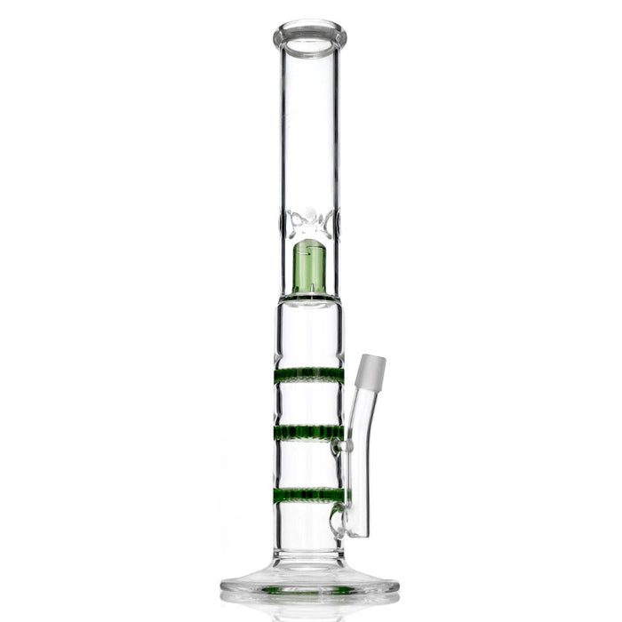 14" Triple Honeycomb Perc Stemless Water Pipe