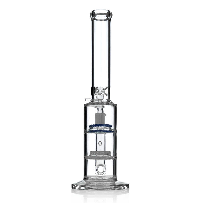 13" Tall  Two-layer Slice Dab Rig Glass Bong Oil Rigs Water Pipe