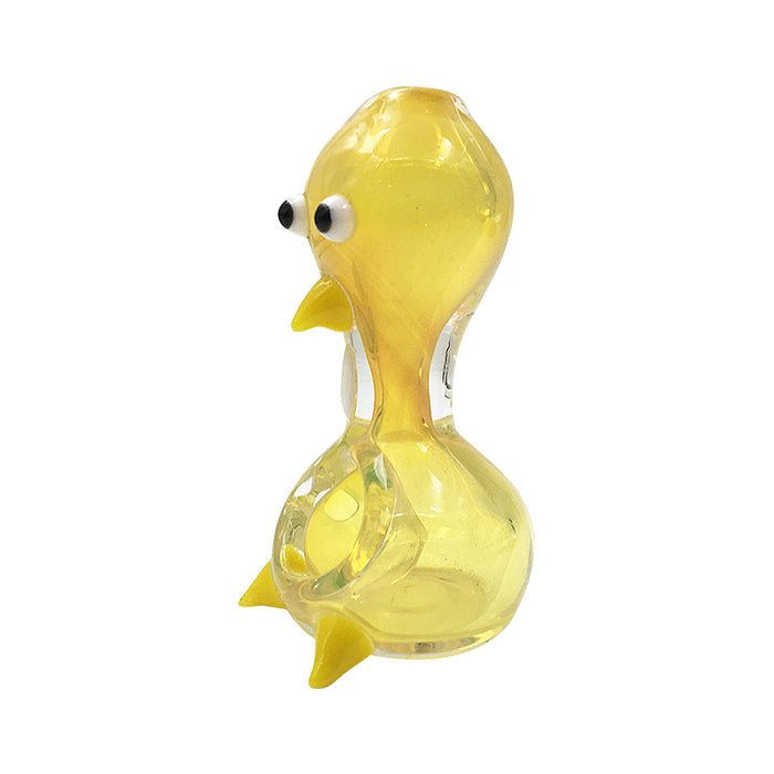 Lovely Yellow Duck Spoon Pipe Heady Glass Pipes 297#