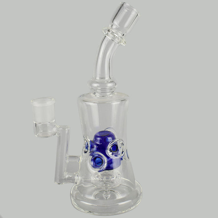New Glass Bong Dab Rig with Inline Colored Perc 396#