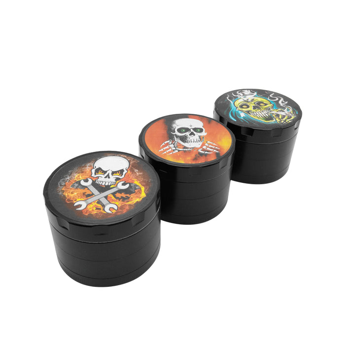 skull head Dry Herb Tobacco Grinder Metal For Smoking   Grinder Spice Tobacco Herb Grinder