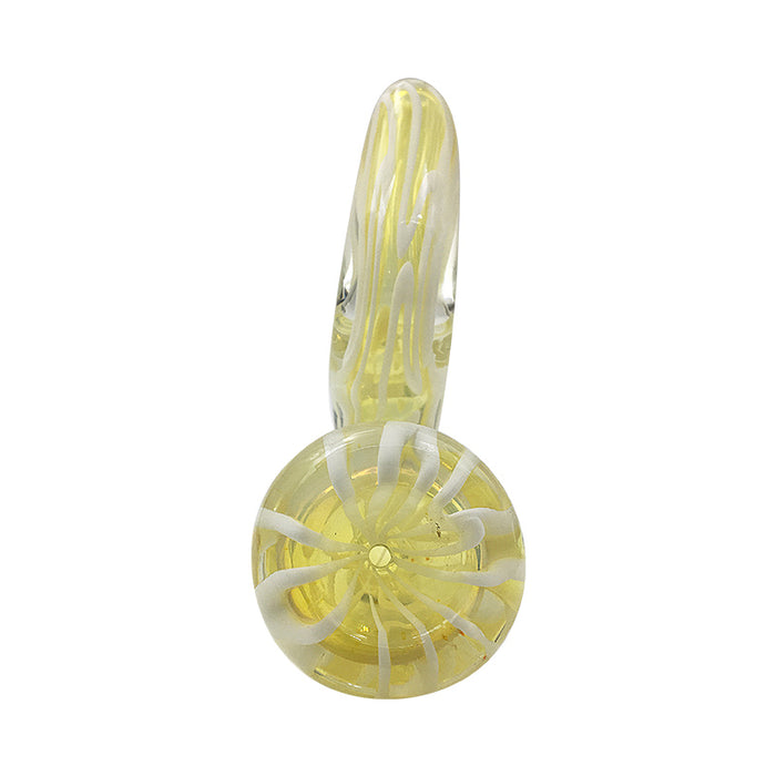 New American Color Yellow Hand Pipe Tobacco Spoon Bubbler 412#