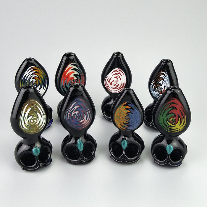Owl Glass Hand Pipe in Various Colors 605#