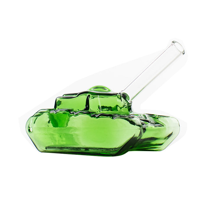New Arrival Green Tank Glass Spoon Pipes G001