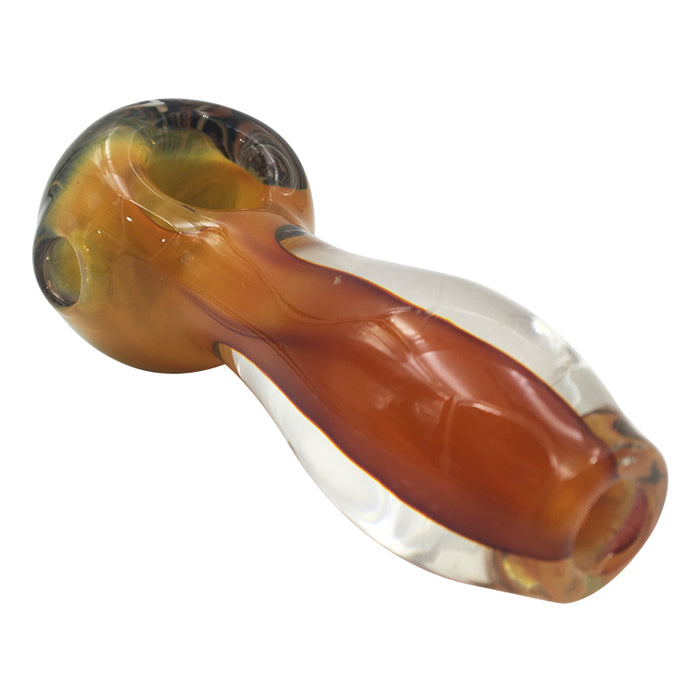 Inside Glass Spoon Pipe with Expanding Type Black Line Bowl 198#