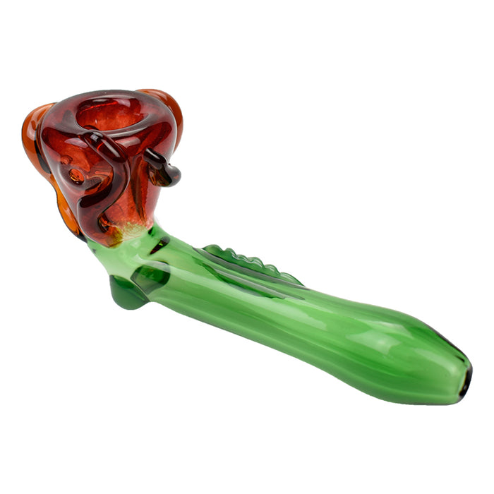 New Arrival Glass Spoon Pipes with Flowers Shape 620#