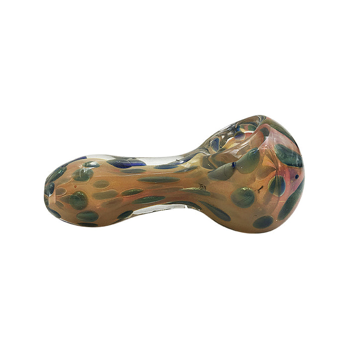 Tobacco Mini Colored Smoking Hand Pipes Glass Spoon Pipe 409#