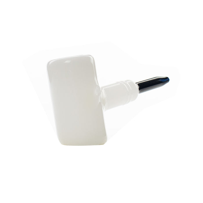 5.5“ Glass Bubbler Glass Pipe Hammer Grav Pipe White G45