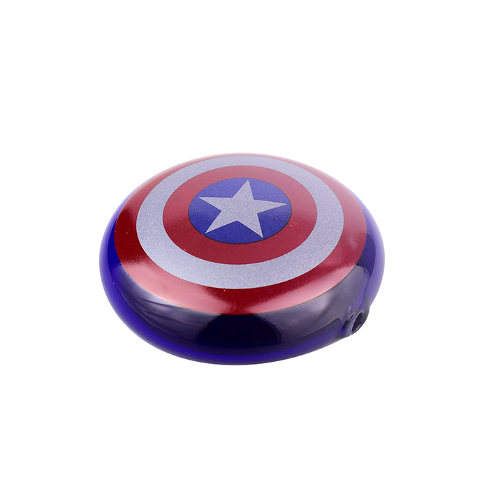 Good Style Round Shape American Shield Pipe Blue with Red Color 028#