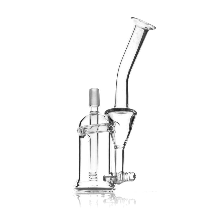 8" Tall 14MM Male Joint Recycle Dab Rig Glass Water Pipe