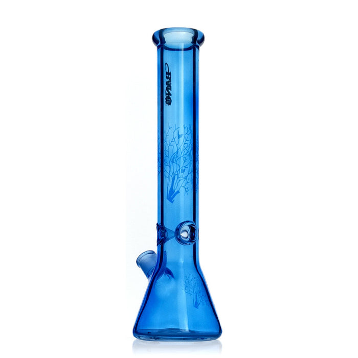 Beaker Water Pipes Blue Luminous 15" Glass Pipes Somking Pipe 287#