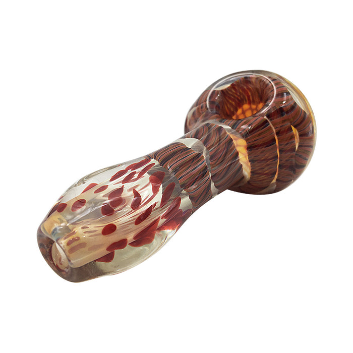 Ribbed Mixed Color Spoon Pipe- Hand Pipe 430#