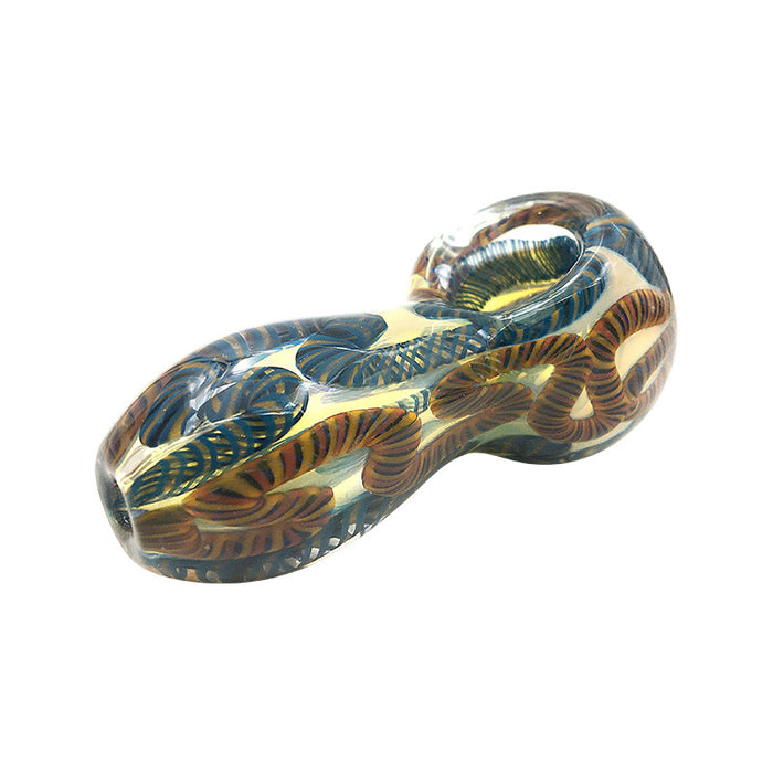 Colorful Glass Pipe Smoking Hand Pipes Cheap Tobacco Spoon Pipe 300#