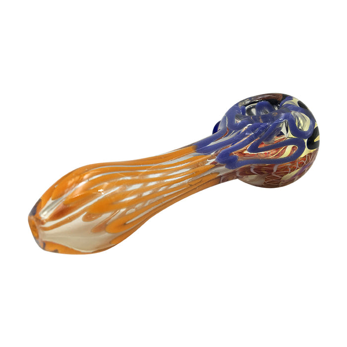 White Switchbacks Bowl Orange Combination of Printing Spoon Hand Pipe 225#