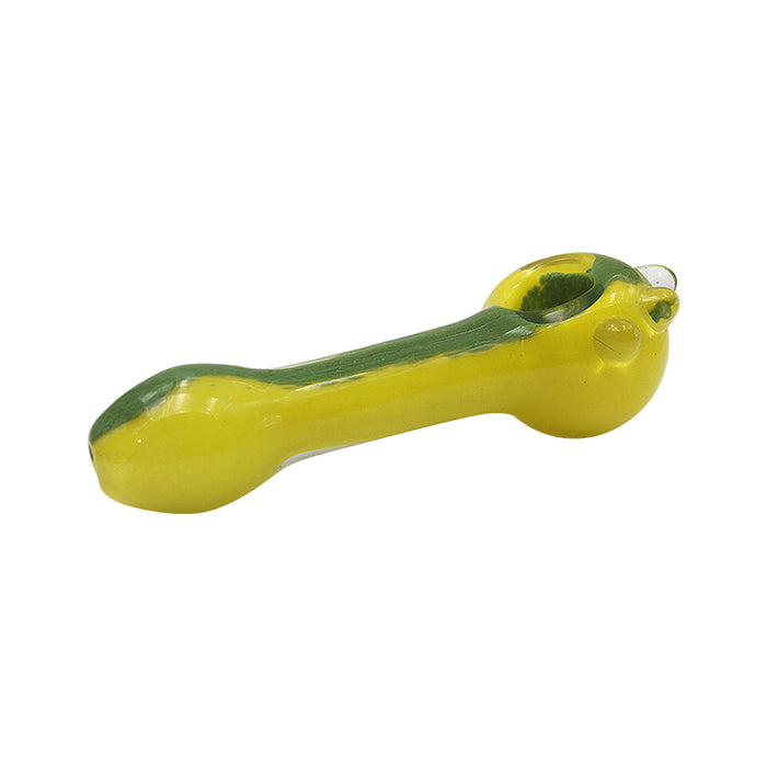 Orange Spoon Pipe Inside Green Pearl with Glass Marbles 244#