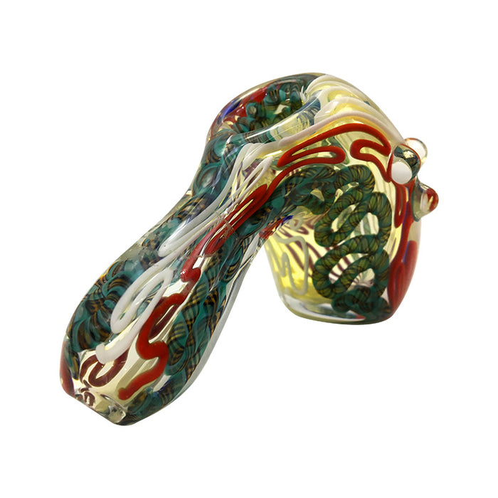 Playing Ball Dolphin Cobalt Glass Bubbler Spoon Pipe for Smoking 038#