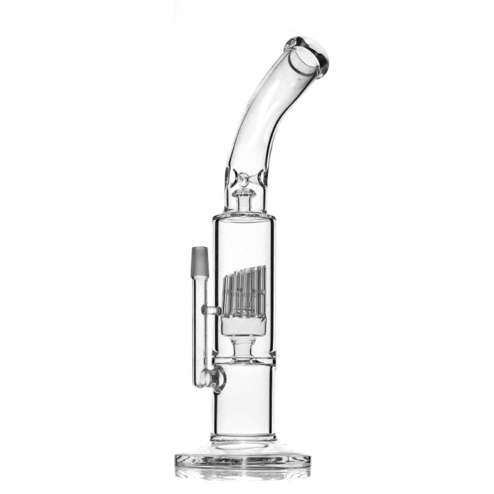 Bent Neck Glass Water Pipe with 13.5 Inches Tall Recycle Bong 097#