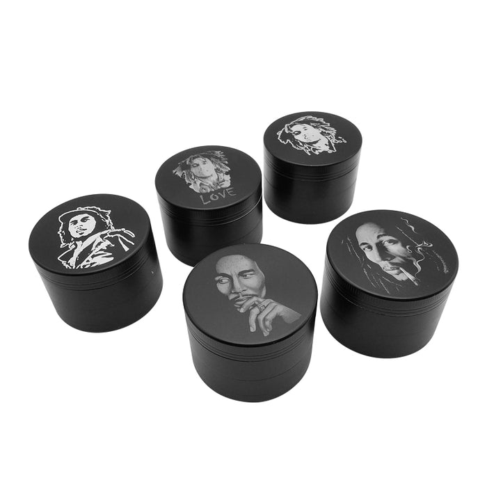 4 Layers Cooler Handsome Boy Portable Zinc Alloy Metal Grinder  Tobacco Smoking Cigarette  Crusher Spice Muller Pipe  Accessories Herb Grinder