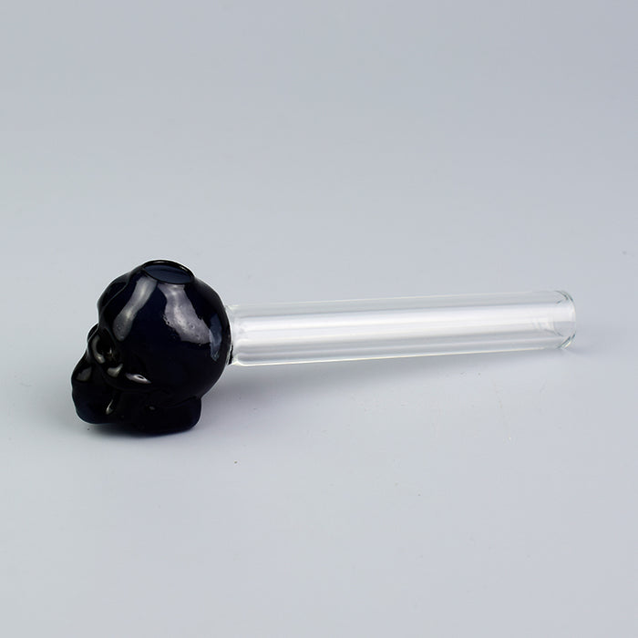 3.7" Oil Burner Pipe Skull Head Clear Tube Pack Of 4