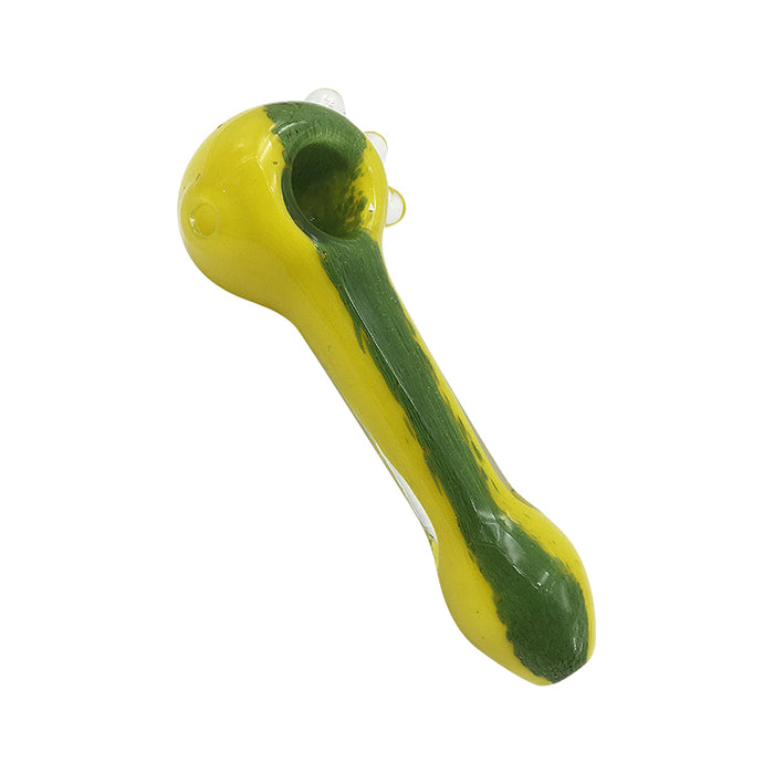 Orange Spoon Pipe Inside Green Pearl with Glass Marbles 244#