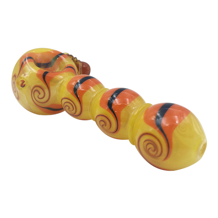 4 layers tornado Spoon Pipe-- Has Spider Glass Marbles 197#