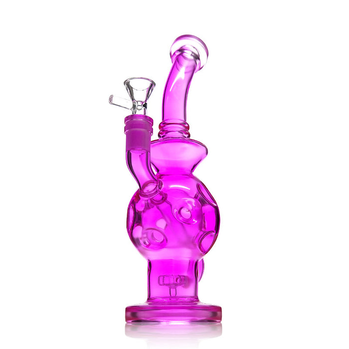 Recycler Donut Dab Rig Fab Egg Hookah Glass Smoking Water Pipe 279#
