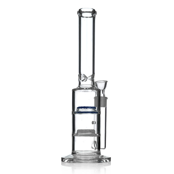 13" Tall  Two-layer Slice Dab Rig Glass Bong Oil Rigs Water Pipe