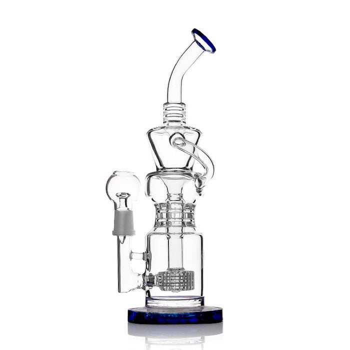 Glass Bongs Cyclone Helix Bongs Double Recycler Water Bong