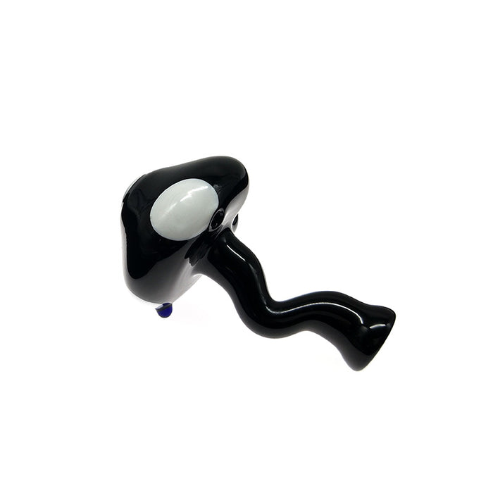 Nuclear Black Mushroom Cloud Glass Hand Pipe for Tabacco Smoking 035#