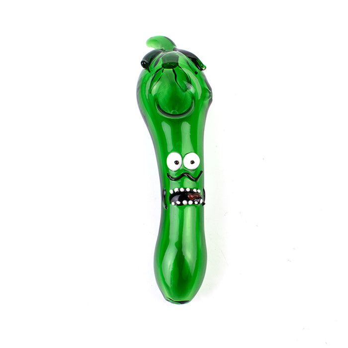 Green and purple eggplant shape pipe G49