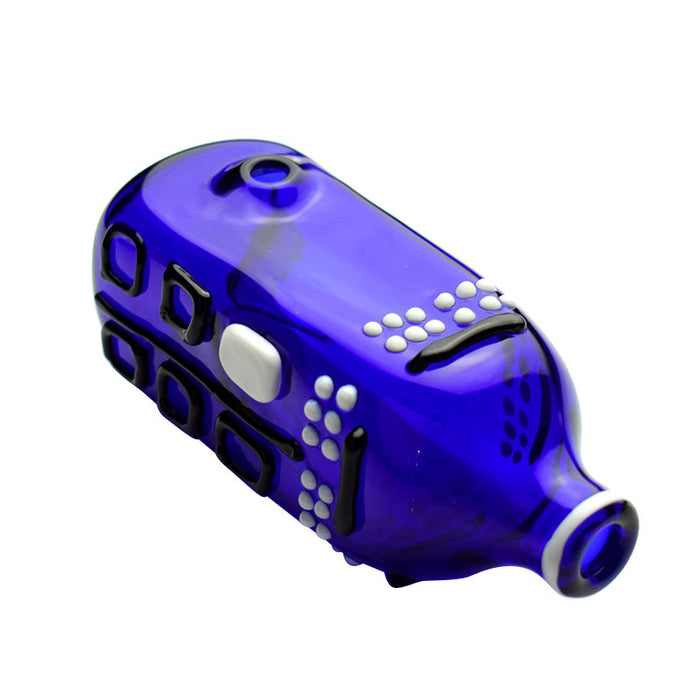 Unique Design Glass Hand Pipe Blue Color 579#