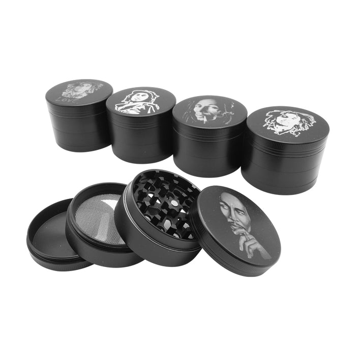 4 Layers Cooler Handsome Boy Portable Zinc Alloy Metal Grinder  Tobacco Smoking Cigarette  Crusher Spice Muller Pipe  Accessories Herb Grinder