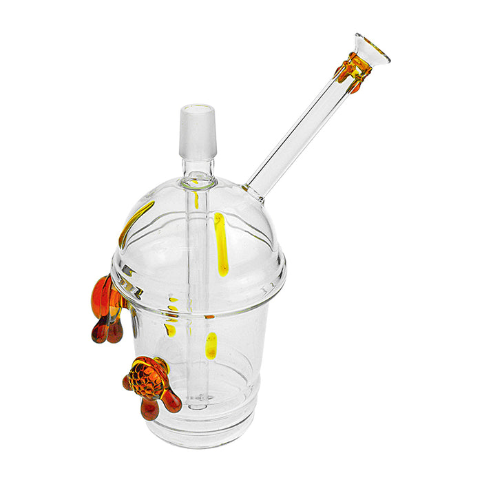 8" Turtle Glass Cup Bubbler