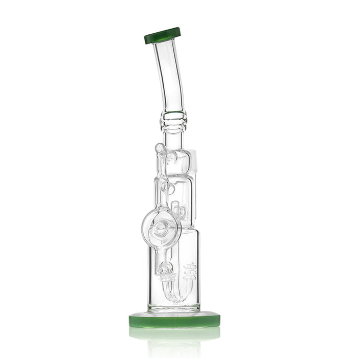 13" Tall Glass Recycler Rig For Tobacco Smoking 158#