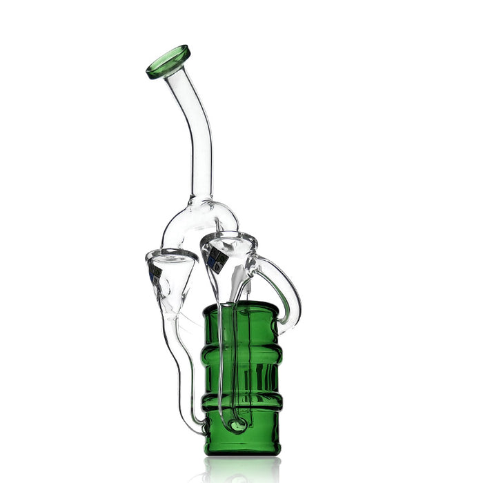 High Tech Glassworks "Blue Stardust" Oil Barrel Recycler