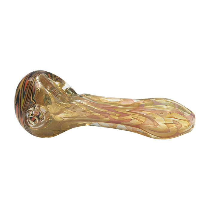 Smooth Lines Spoon Pipe with Z Shape Bowl Glass Pipe 185#