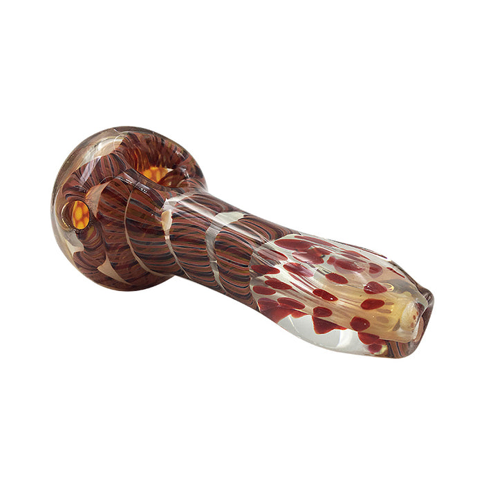 Ribbed Mixed Color Spoon Pipe- Hand Pipe 430#