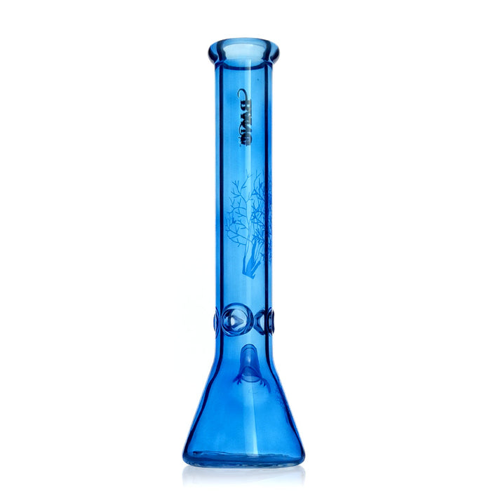 Beaker Water Pipes Blue Luminous 15" Glass Pipes Somking Pipe 287#