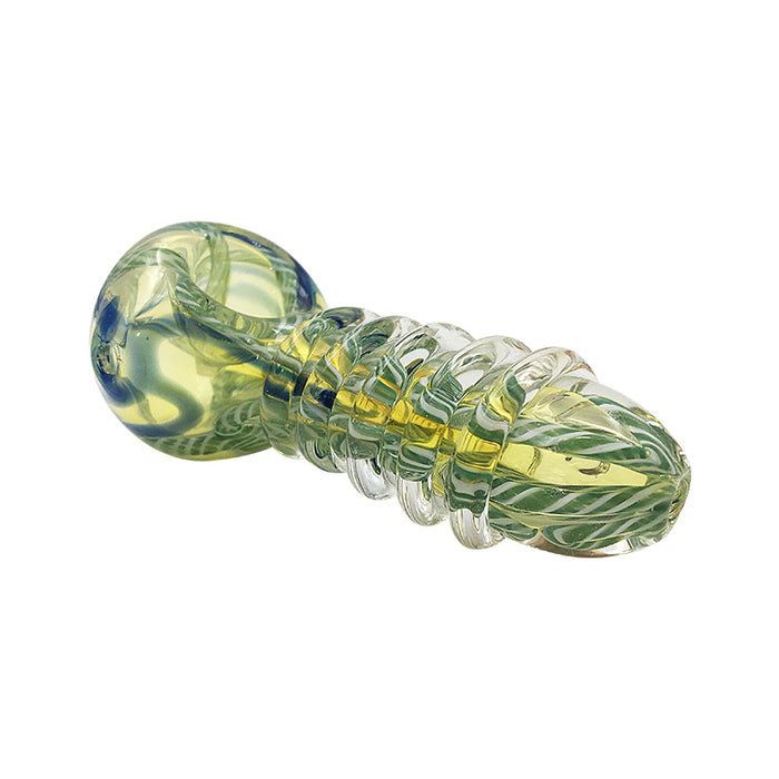Thick Hand Spoon Smoking Heady Tobacco Glass Smoking Pipe 411#
