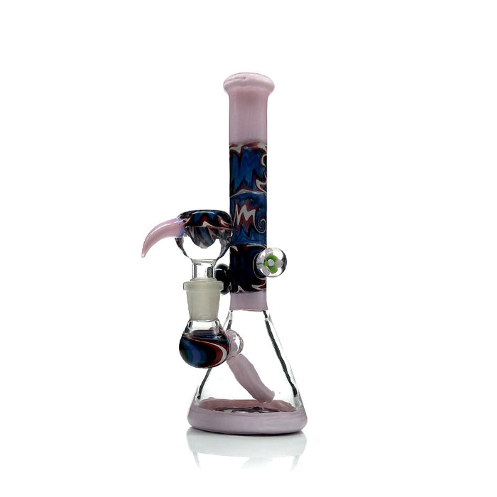 Beautiful Dab Rig Glass Smoking Water Pipe with Color Bowl 252#
