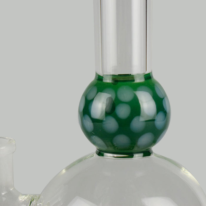 Spherical Small Glass Smoking Hookah Green Color 382#