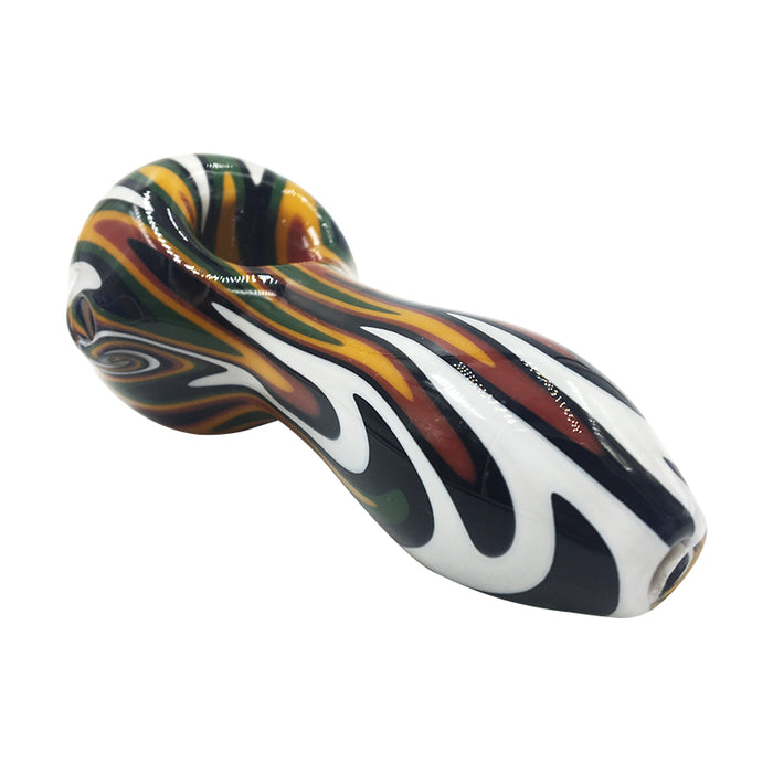 White Switchbacks Bowl Orange Combination of Printing Spoon Hand Pipe 172#
