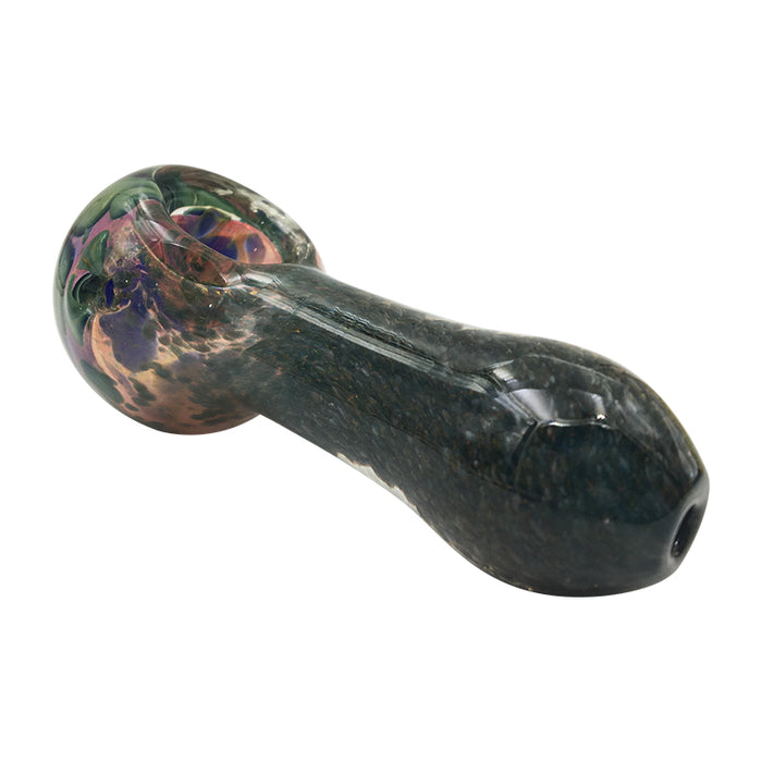Caterpie Big Eyes Spoon Pipe with Glass Marbles and Stripes  220#