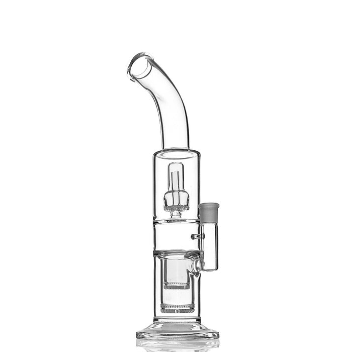Big Glass Water Pipe with 17 Inches Tall Bent Neck Recycle Bong 096#
