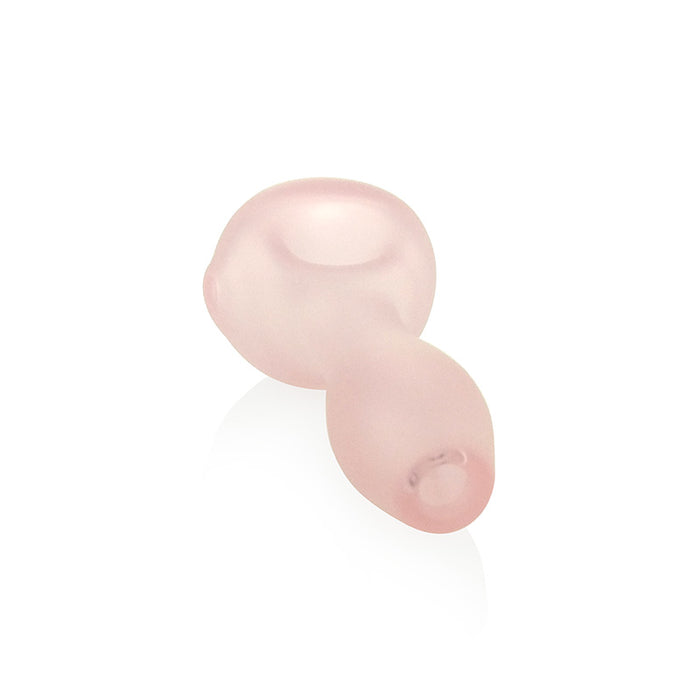 3.7" Portable Mini Oil Burner Fumed Glass Spoon Pink Pipe 571#