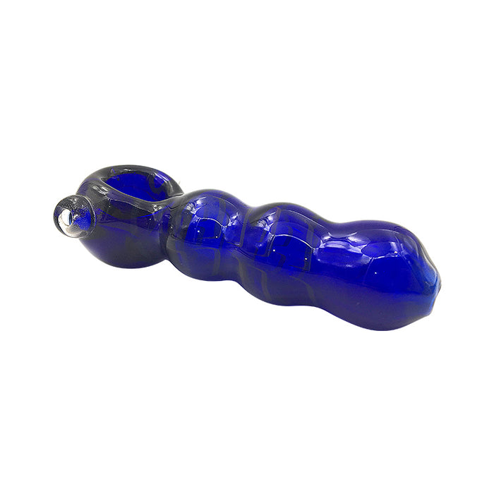 Blue Caterpillar Design Glass Spoon Hand Pipe for Smoking 309#