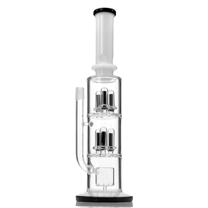 16" Thick Glass Smoking Water Pipe with Netted Disc Diffuser