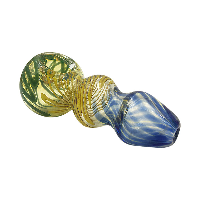 Mixed Color Spoon Hookah Pipes Pyrex Glass Smoking Pipe 330#