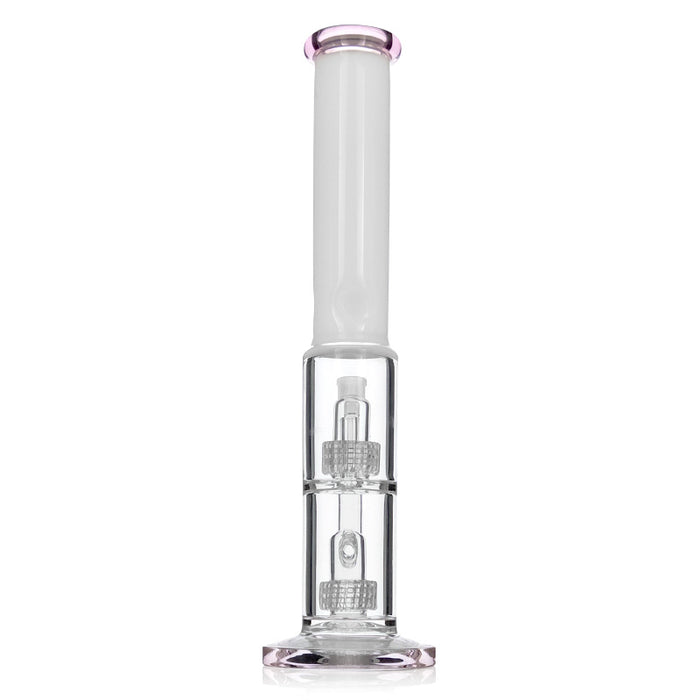 Glass Water Pipe with Double Tire Percolator for Smoking 255#