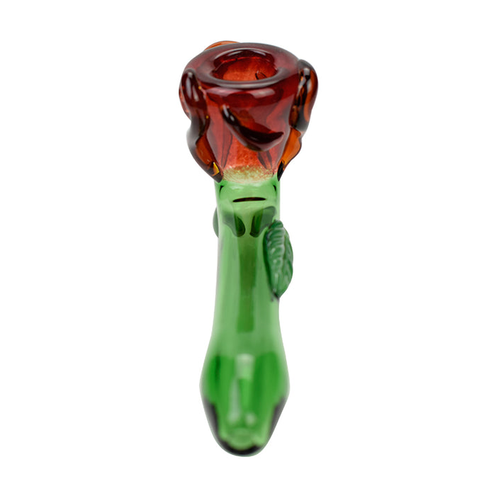 New Arrival Glass Spoon Pipes with Flowers Shape 620#